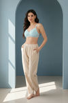 Zivame Dreamcatcher Padded Non Wired Medium Coverage Lace Bra - Crystal Blue — thumbnail 5